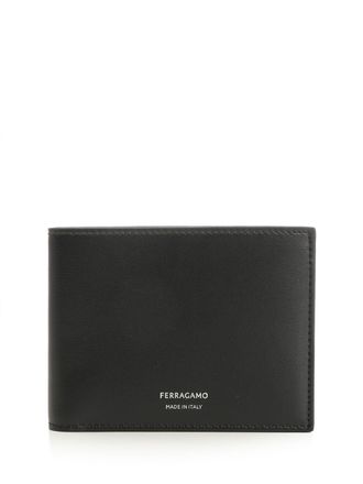 Ferragamo Leather Wallet Florence Wallets Black
