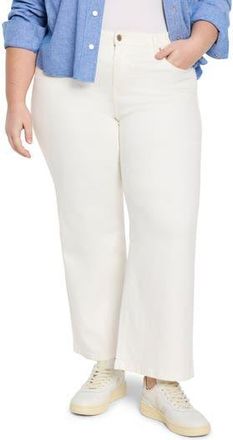 Nic+Zoe Weekend Wide Leg Jeans in Paper White at Nordstrom Rack, Size 24W