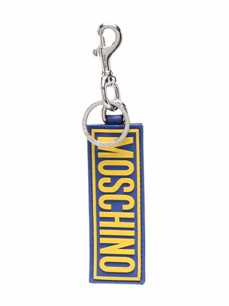 Moschino Sleutelhanger met logoprint - Blauw