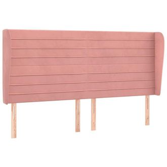 vidaXL Cabecero Con Orejas De Terciopelo Rosa 183x23x118/128 Cm Vidaxl