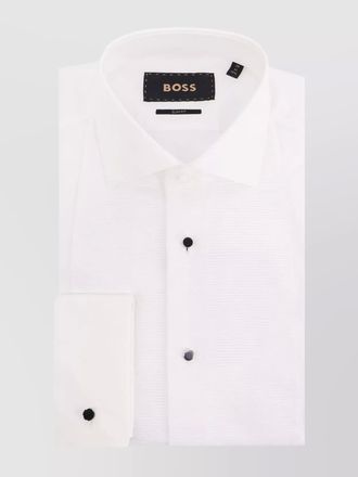 HUGO BOSS tailored cotton dress shirt cufflinks