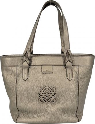 Loewe Gold Leather Handbag Tote Bag (Pre-Owned)