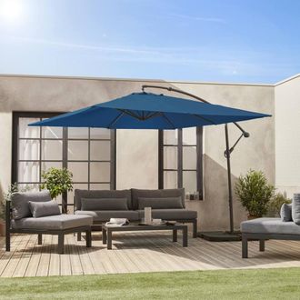 Sweeek Offset Square Parasol 3x3m in Duck Egg Blue