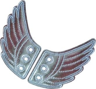 Bonarty 2pcs Women Mens Shoes Angel Wings Charm Wings For Sneakers Shoes Decorations - Silver, 12.2x7x0.2cm