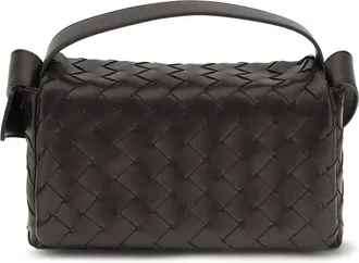 Bottega Veneta Mens Shoulder Bag Intrecciato Fondant-Silver Lamb Leather Fondant/silver