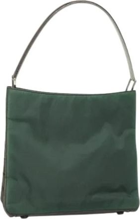 Prada Pre-owned Vintage Nylon Schoudertas - Dames - Vintage Schoudertas - Groen - ONE Size - Nylon - Vintage