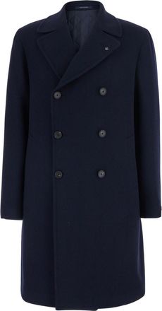 Tagliatore Blue Notched Lapel Coat