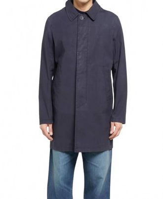 Herno Concealed Front Coat In Navy