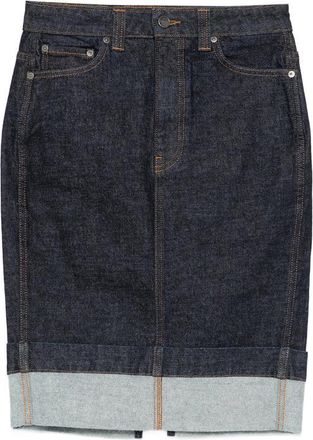 Khaite Kendra Cuffed Midi Skirt