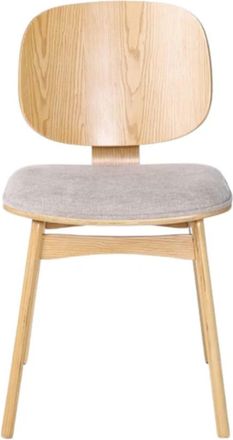Vintahome Silla de comedor de madera y tapizado everly natural