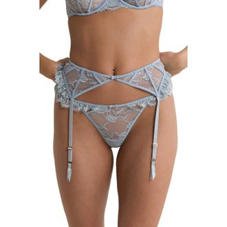 Etam Beloved Porte Jartelle Lace Garter Belt in Oxygen at Nordstrom, Size Medium