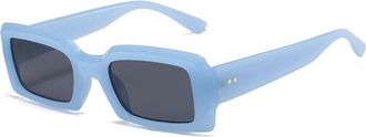 Generic Small Frame Mens Square Sunglasses Outdoor Womens Driving Sun Glasses(Blue)