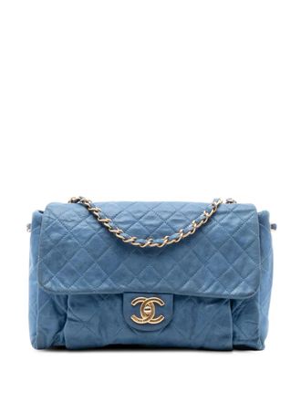 Chanel 2011 Large Quilted Iridescent Calfskin Chic Quilt Flap shoulder bag - Blauw