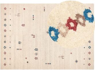 Beliani Rug SULUCA Beige 200 x 300 cm Wool Gabbeh