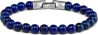 Vincero Mens Green Onyx Beaded Bracelet in Lapis at Nordstrom, Size Medium