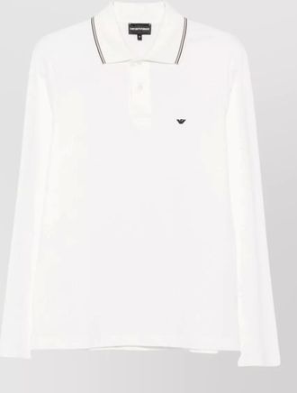 Emporio Armani cotton long-sleeve polo shirt