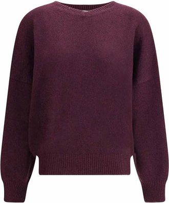 Khaite Wolfe V-Neck Knitted Cashmere Sweater