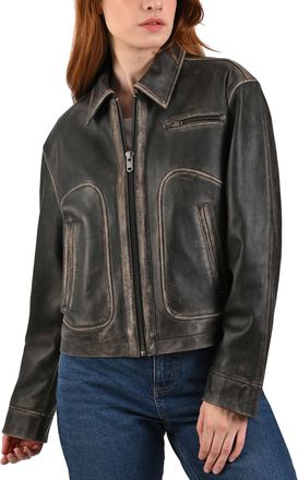 Frye Women&acute;s Vintage Blouson Lamb Leather Jacket