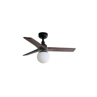 Netlighting Klim Small Black Walnut Ceiling Fan DC E27 6 Speed