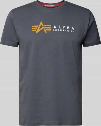 Alpha Industries Alpha Industries T-Shirt mit Label-Print in Anthrazit, Größe S