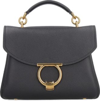 Ferragamo Black Gancini Small Satchel