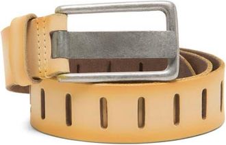 Free People We the Free WTF Jona Leather Belt in Butter Yellow at Nordstrom, Size Small