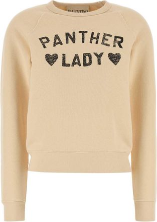 Valentino Garavani Womens Pastel Orange Cotton Sweatshirt - Nude - Size Medium