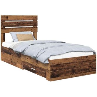 vidaXL Bed Frame with Drawer with Headboard Manual Engineered Wood vidaXL