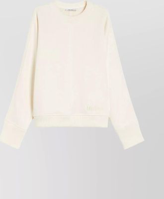 Max Mara crewneck knitwear with ribbed cuffs and hems