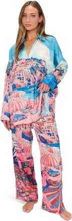 Show me your Mumu Overslept Pj Set Womens Pajama Sets Oasis Beach Club Silky : XS, Polyester/Spandex