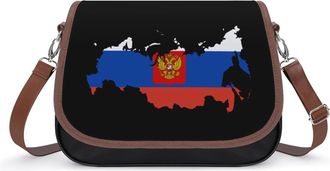 Generic Russia Flag Map Small Womens Crossbody Bags Shoulder Handbag with Adjustable Strap for Travel