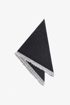 Ganni Mixed Scarf in Lace Wool