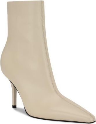 Nine West Ohmy Pointed Toe Bootie in Ivory at Nordstrom, Size 10.5