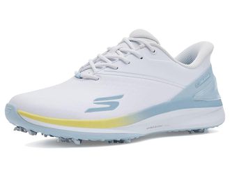 Skechers Blade Arch Fit Slip-In Womens Golf Shoes White/Light Blue/Yellow : 8.5 B - Medium, Synthetic