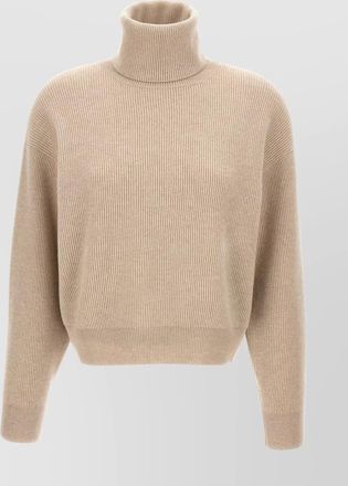 Brunello Cucinelli ribbed turtleneck sweater dropped shoulders