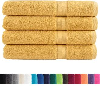 vidaXL Toallas de sauna solund 4 unidades dorado 80x200 cm 600 gsm Vidaxl