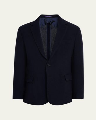 Ralph Lauren Purple Label Mens Textured Wool Notch Lapel Sport Coat