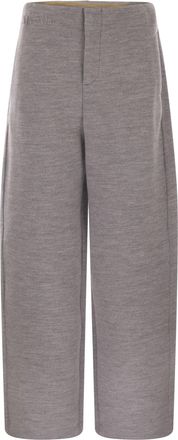 Max Mara Ebrien Hose aus doppelter Wolle und Baumwolle