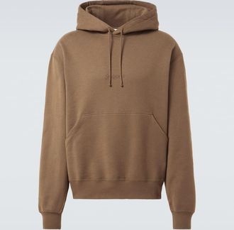 Saint Laurent Felpa con cappuccio in cotone con logo