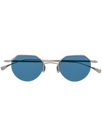 Eyevan 7285 Zonnebril met geometrisch montuur - Blauw