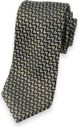 Paul Fredrick Chevron Lurex Woven Silk Tie