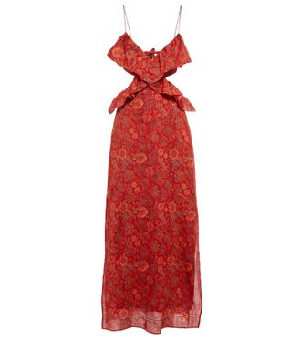Sir. Allegra floral ramie maxi dress