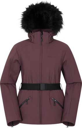 Mountain Warehouse Swiss Womens Recco Ski Jacket -Padded, Snowproof, Breathable, Extra Ventilation - Best for Winter Skiing, Sports, Walking Dark Purple Womens Size 12