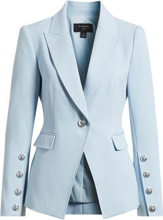 Tahari by ASL One-Button Blazer in Ice Blue at Nordstrom, Size 16
