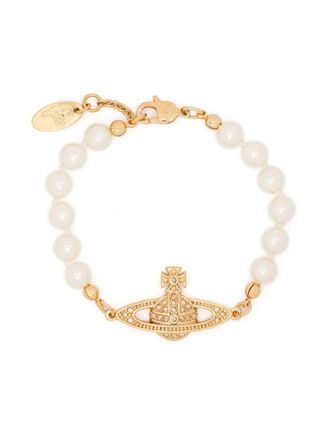 Vivienne Westwood mini Bas Relief bracelet - women - Brass - OS - Gold