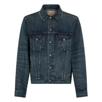 Polo Ralph Lauren Denim Jackets, male, Blue, Size: M Short Denim Jacket