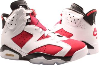 Nike Jordan Nike Air Jordan 6 Retro White/Carmine-Black Mens Basketball Shoes CT8529-106