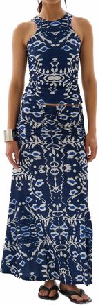 Maria Cher Ensenada Meg Midi Skirt In Marine