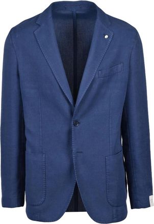 L.B.M. 1911 Blazer Stondato - Heren - Blazers - Blauw - M - Katoen - Jassen