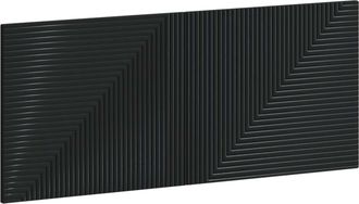 vidaXL Cabecero Montada En La Pared Haarlem Negro Madera De Ingenier&iacute;a Vidaxl